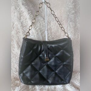 Rachel Zoe Black Purse with Gold Chain